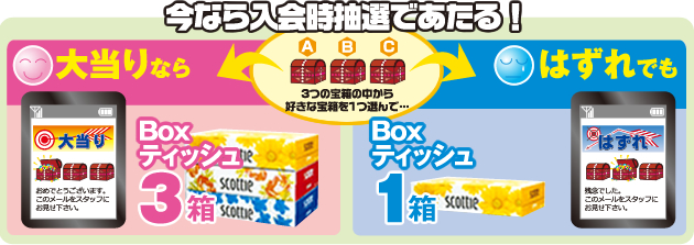 今なら抽選であたる